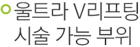 울트라V리프팅 시술 가능 부위